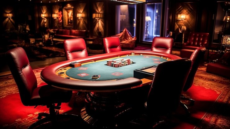 Mesin slot digital dengan efek warna-warni neon di platform hiburan